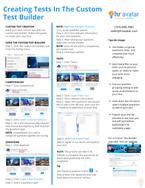 HR Avatar How To Use Custom Test Builder One-Pager