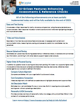 HR Avatar - Enhanced AI Features One-Pager