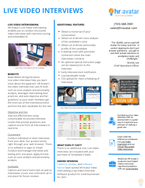 HR Avatar Live Video Interviews One-Pager